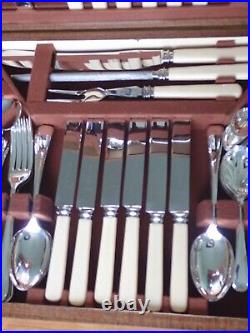 Vintage canteen of ivorine handled cutlery B & J SIPPEL LTD Sheffield. 80 Piece
