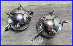 Vintage elegant Silver Plated 4 Piece Footed Ornate Tea & Coffee Set shiny cond