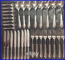 Vintage lbl itailian 32 piece(8 people) zinc plated cutlery set