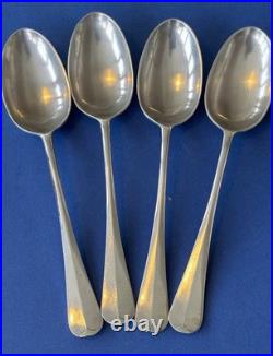 Vintage silver plated Mappin & Webb rattail 48 piece cutlery canteen oak box