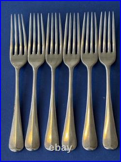 Vintage silver plated Mappin & Webb rattail 48 piece cutlery canteen oak box