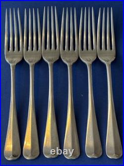 Vintage silver plated Mappin & Webb rattail 48 piece cutlery canteen oak box