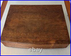 Vintage silver plated Mappin & Webb rattail 48 piece cutlery canteen oak box