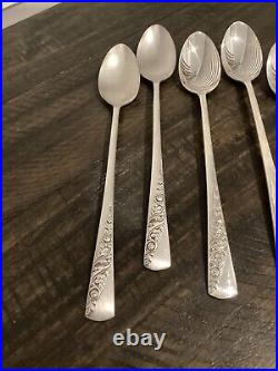 Vtg 1953 Bridal Corsage Wallace Silver plate 12 Place Setting With Serving Piece