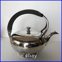 Vtg Art Deco 1920-30s Meriden Britannia 980 Silver Plate 4 Piece Tea Coffee Set