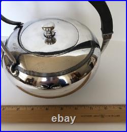 Vtg Art Deco 1920-30s Meriden Britannia 980 Silver Plate 4 Piece Tea Coffee Set