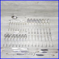 Vtg Community Oneida Evening Star Silver Plate 44 Piece Silverware Serving For 8
