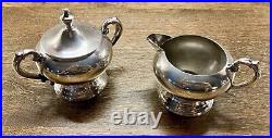 Vtg F B Rogers Ornate Silver Plate Seven Piece Coffee and Tea Service