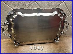 Vtg F B Rogers Ornate Silver Plate Seven Piece Coffee and Tea Service