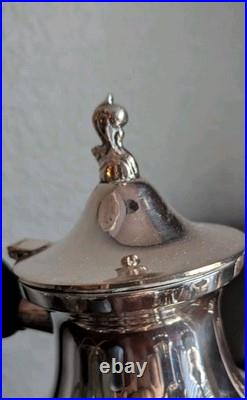 Vtg Leonard Silver Plate Tea Coffee Set 4 Piece Service Sugar Creamer MCM