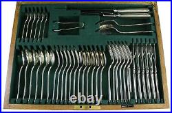 WALKER & HALL Silver Plate Cutlery ST JAMES Pattern 60 Piece Canteen for 6