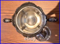 WALLACE Silver Plate 5 Piece Coffee Tea Service withTray By Christopher Wren