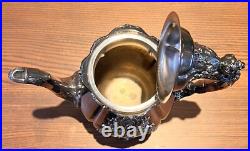 WALLACE Silver Plate 5 Piece Coffee Tea Service withTray By Christopher Wren