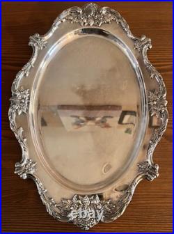 WALLACE Silver Plate 5 Piece Coffee Tea Service withTray By Christopher Wren