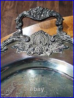 WALLACE Silver Plate 6 Piece Coffee Tea Service withTray By Christopher Wren