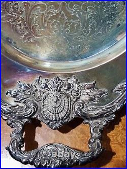 WALLACE Silver Plate 6 Piece Coffee Tea Service withTray By Christopher Wren