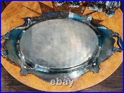 WALLACE Silver Plate 6 Piece Coffee Tea Service withTray By Christopher Wren