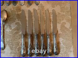 WELLNER GOWE Silver Plated Embossed Vintage 54 Piece Fine Dining Cutlery Set