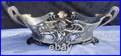 WMF Art Nouveau Centrepiece Planter C 1906 Silver Plate Maiden 46 x 21 cm