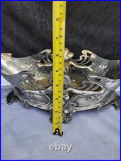 WMF Art Nouveau Centrepiece Planter C 1906 Silver Plate Maiden 46 x 21 cm