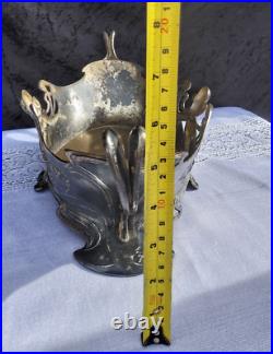 WMF Art Nouveau Centrepiece Planter C 1906 Silver Plate Maiden 46 x 21 cm