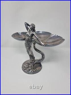 WMF Art Nouveau Centrepiece Silver Plate Maiden 29 x 26 cm