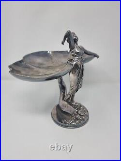 WMF Art Nouveau Centrepiece Silver Plate Maiden 29 x 26 cm