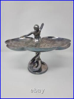WMF Art Nouveau Centrepiece Silver Plate Maiden 29 x 26 cm