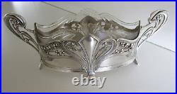 WMF Art Nouveau Jardiniere, Centre Piece, Silver Plated, Glass Liner, Circa 1900