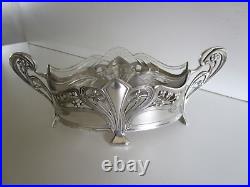 WMF Art Nouveau Jardiniere, Centre Piece, Silver Plated, Glass Liner, Circa 1900
