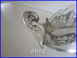WMF Art Nouveau Jardiniere, Centre Piece, Silver Plated, Glass Liner, Circa 1900
