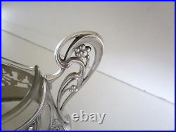 WMF Art Nouveau Jardiniere, Centre Piece, Silver Plated, Glass Liner, Circa 1900