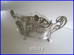 WMF Art Nouveau Jardiniere, Centre Piece, Silver Plated, Glass Liner, Circa 1900