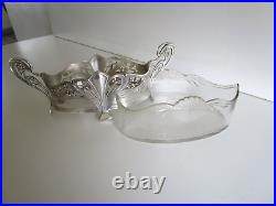 WMF Art Nouveau Jardiniere, Centre Piece, Silver Plated, Glass Liner, Circa 1900