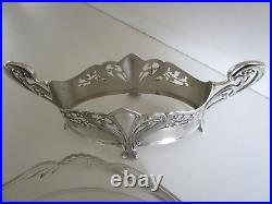 WMF Art Nouveau Jardiniere, Centre Piece, Silver Plated, Glass Liner, Circa 1900