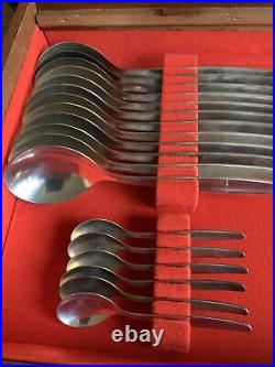 WMF Stockholm Cutlery 90er Silver Plated 12 People 65 Pieces IN WMF Wooden Box