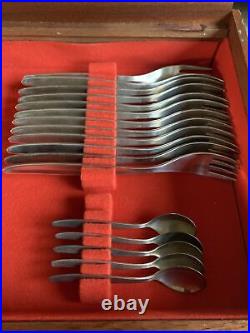 WMF Stockholm Cutlery 90er Silver Plated 12 People 65 Pieces IN WMF Wooden Box