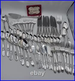 WM Rogers Service For 8 Silver Plate Flatware Set 60 Piece Lot