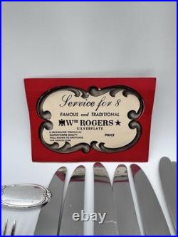 WM Rogers Service For 8 Silver Plate Flatware Set 60 Piece Lot