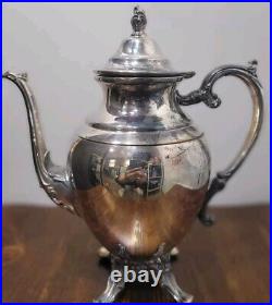 WM Rogers Silver Plate Vtg Coffee Tea Service 7 Piece Set