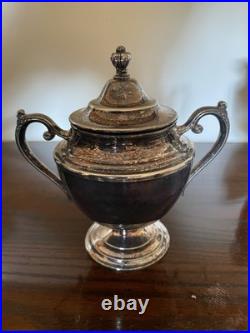 WM Rogers Silver Plate Vtg Coffee Tea Service 7 Piece Set