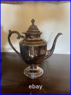 WM Rogers Silver Plate Vtg Coffee Tea Service 7 Piece Set