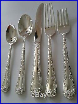 Wm Rogers & Son Silverplate Enchanted Rose 4pc Tablespoons Flatware Set China 