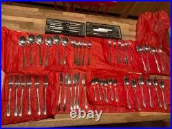 Walker and Hall 58 piece silver Cutlery Set