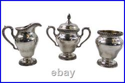 Wilcox Silver Co. I. S. Silver Plate 5 Piece Coffee And Tea Set No Tray N7053