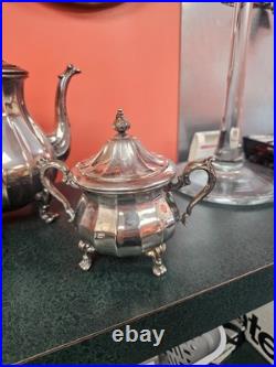 Williams rodgers silver plate 3 piece tea set 1002 1003