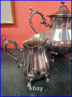 Williams rodgers silver plate 3 piece tea set 1002 1003
