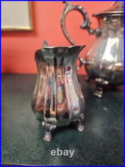 Williams rodgers silver plate 3 piece tea set 1002 1003