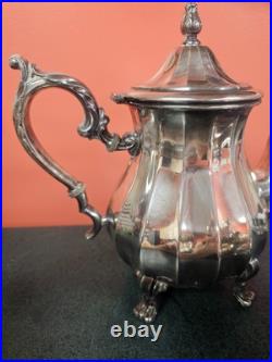 Williams rodgers silver plate 3 piece tea set 1002 1003