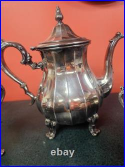 Williams rodgers silver plate 3 piece tea set 1002 1003